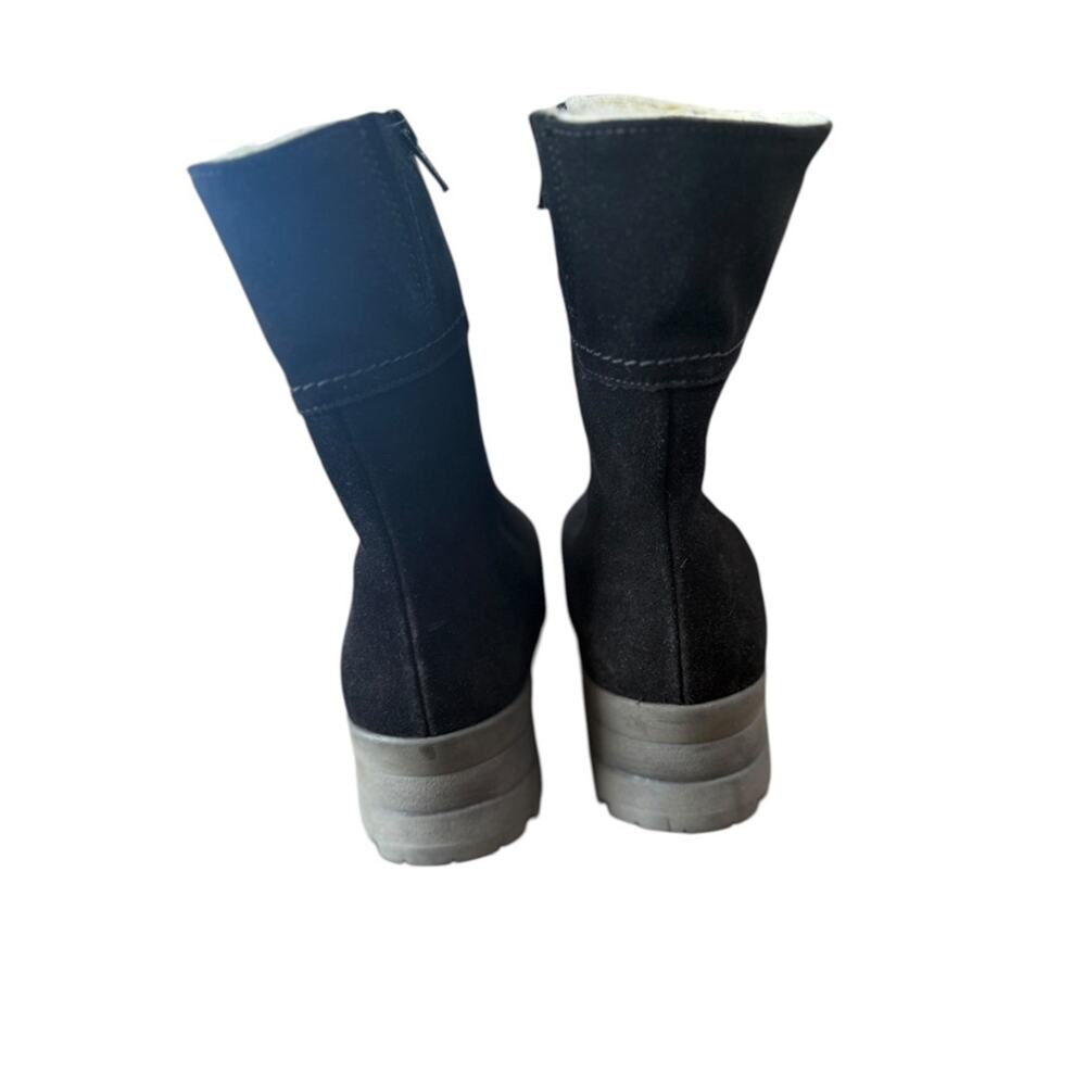 La Canadienne Aidan City Dry Genuine Shearling Lined Black Waterproof Boots - Picture 7 of 11